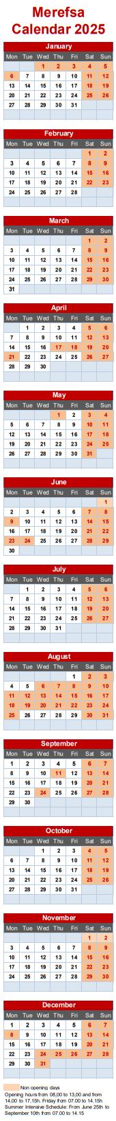 Calendario 2025